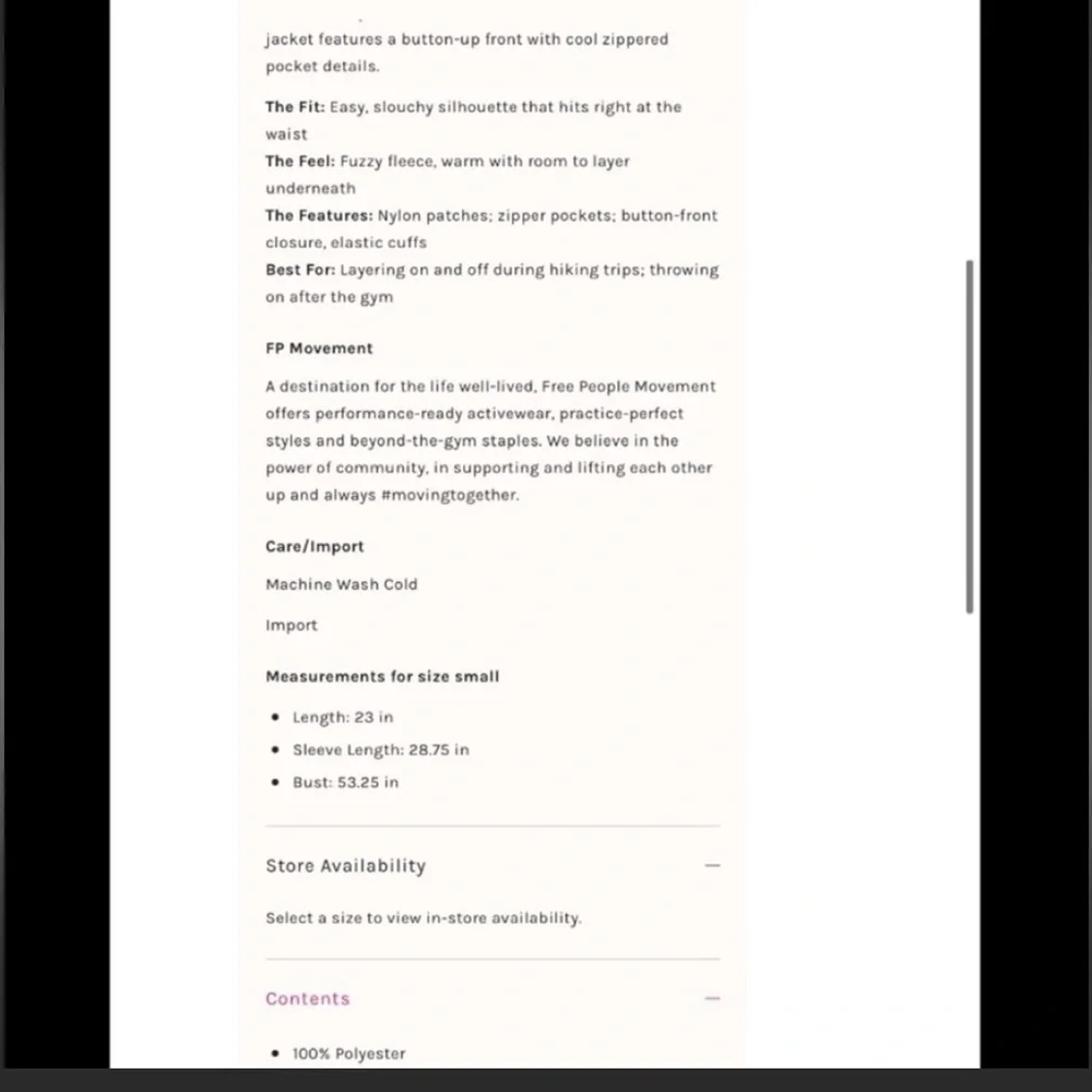 Free People Rocky Ridge Fleece Jacket Pink Daisy, size XS - Picture 4 of 14